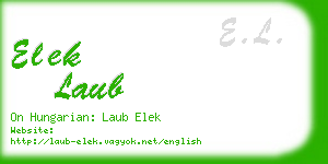 elek laub business card